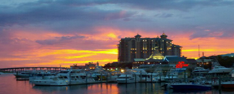 Destin Harbor at Sunset - Destin, FL - www.capt-nemo.com